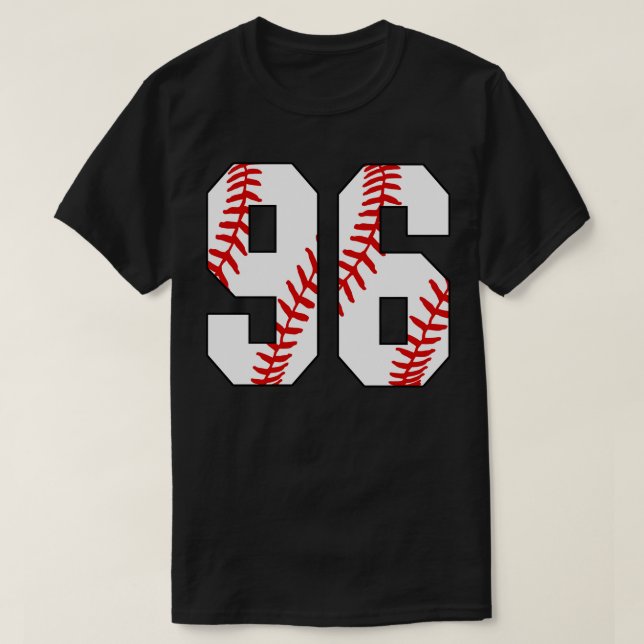 Baseball Number 96 96 Baseball  Jersey Favourite P T-Shirt (Design Front)