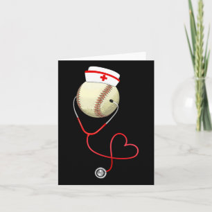 Baseball Nursing Funny For Nurse's Day Sports Medi Card