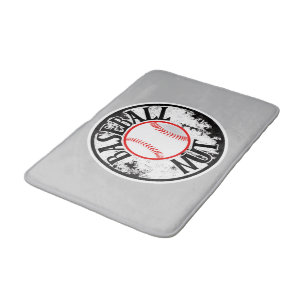 Baseball nut bath mat