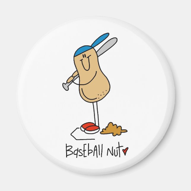 Baseball Nut Magnet (Front)