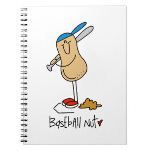 Baseball Nut T-shirts and Gifts Spiral Notebook