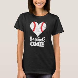 Baseball Omie Baseball Heart Grandma Omie T-Shirt