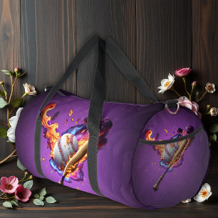 Baseball on Fire. Duffle Bag