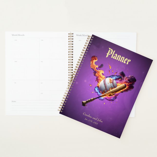 Baseball on Fire.  Planner (Display)
