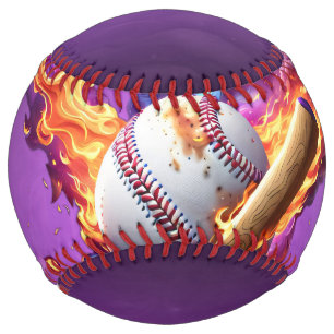 Baseball on Fire.  Softball