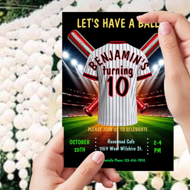 Baseball or Softball Birthday Invitation (Creator Uploaded)