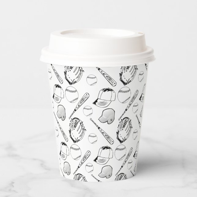 Baseball or Softball Collage Paper Cups (Front)