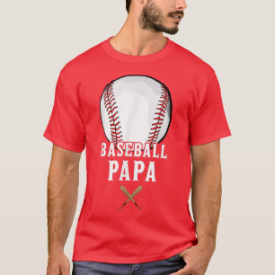 Baseball Papa Funny Baseball Grandfather Father Da T-Shirt