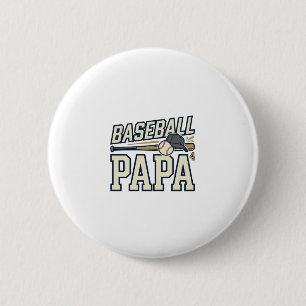 Baseball Papa Vintage Engraving Shirt Design_1 6 Cm Round Badge