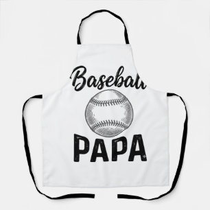 Baseball Papa Vintage Engraving Shirt Design_1 Apron