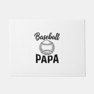 Baseball Papa Vintage Engraving Shirt Design_1 Doormat