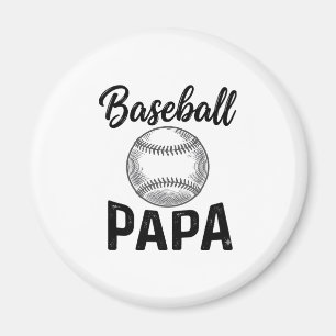 Baseball Papa Vintage Engraving Shirt Design_1 Magnet