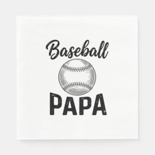 Baseball Papa Vintage Engraving Shirt Design_1 Napkin