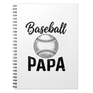 Baseball Papa Vintage Engraving Shirt Design_1 Notebook