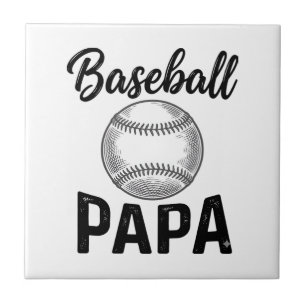 Baseball Papa Vintage Engraving Shirt Design_1 Tile