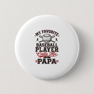 Baseball Papa Vintage Engraving Vector Design_1 6 Cm Round Badge
