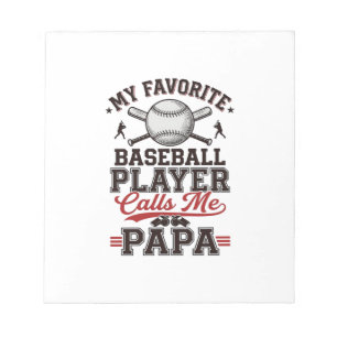 Baseball Papa Vintage Engraving Vector Design_1 Notepad