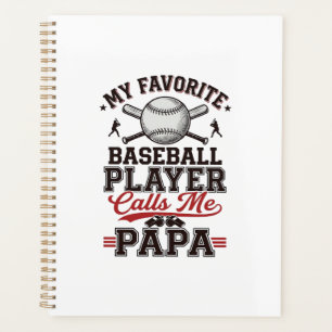 Baseball Papa Vintage Engraving Vector Design_1 Planner
