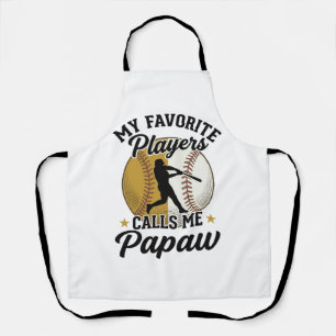 Baseball Papaw Favourite Players Vintage Shirt Des Apron