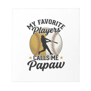 Baseball Papaw Favourite Players Vintage Shirt Des Notepad