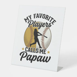 Baseball Papaw Favourite Players Vintage Shirt Des Pedestal Sign