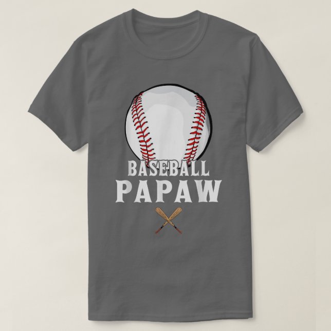 Baseball Papaw Funny Baseball Grandfather Father D T-Shirt (Design Front)