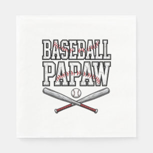 Baseball Papaw Vintage Engraving Design_1 Napkin