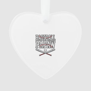 Baseball Papaw Vintage Engraving Design_1 Ornament