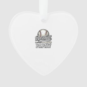 Baseball Papaw Vintage Engraving Shirt Design_1 Ornament
