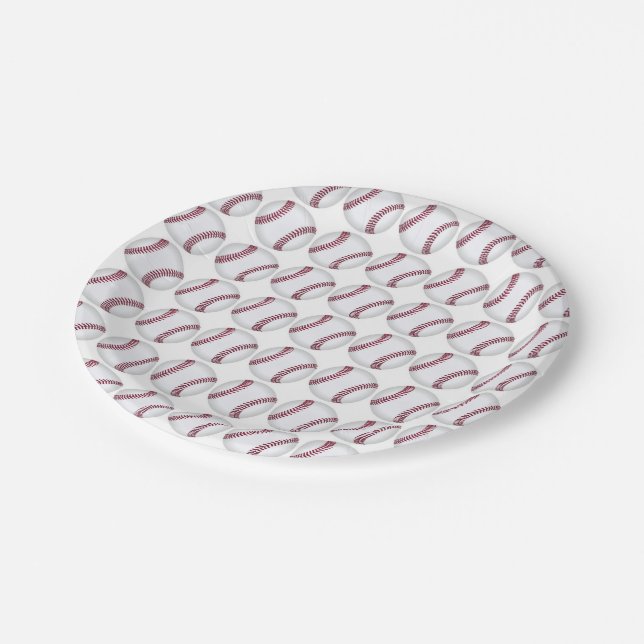 Baseball Paper Plate (Angled)