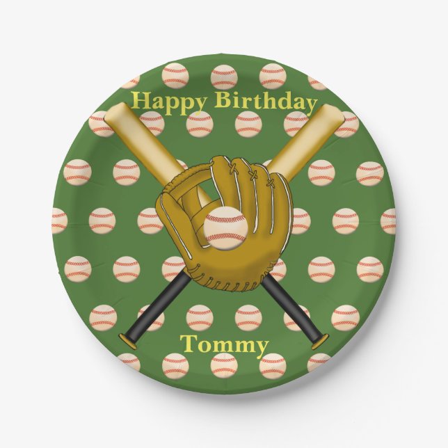 Baseball Paper Plates (Front)