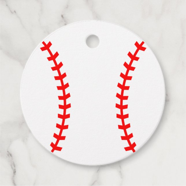 Baseball Party Favour Tag, Birthday Tag (Front)