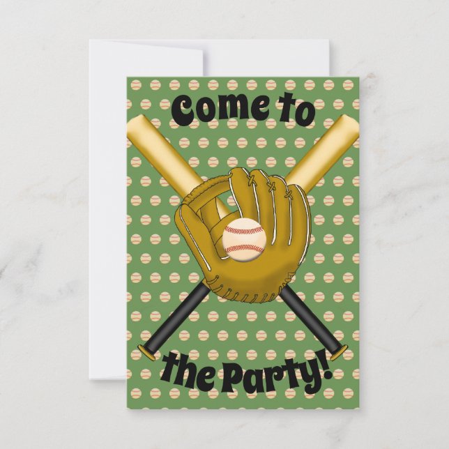 Baseball Party Invitation (Front)