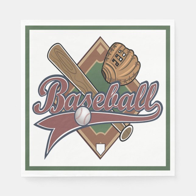 Baseball Party Napkins (Front)