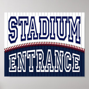 Baseball Party STADIUM ENTRANCE Sign Print