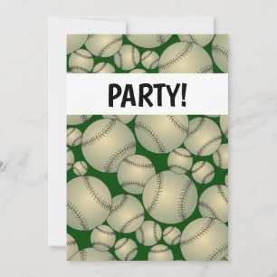 Baseball Pattern Invitation