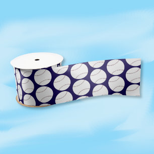 Baseball Pattern Pick Your Team Colour Ribbon Satin Ribbon