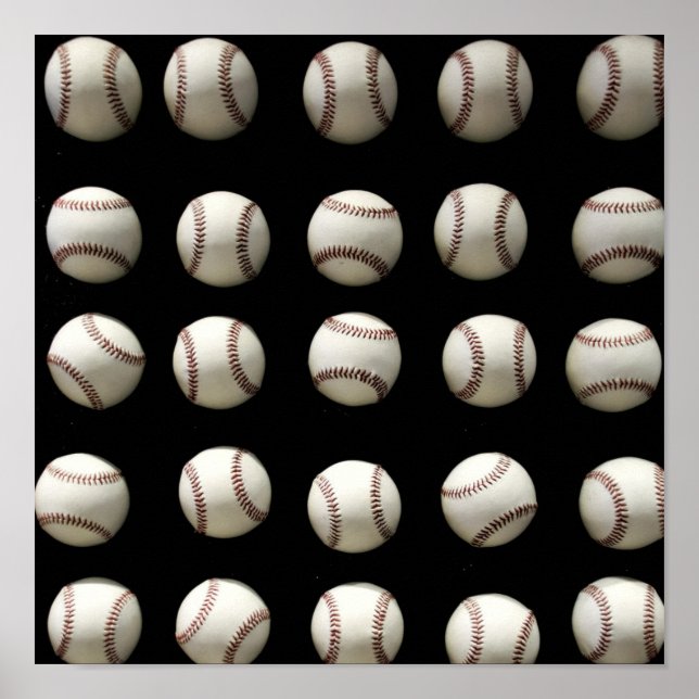 Baseball Pattern Poster (Front)