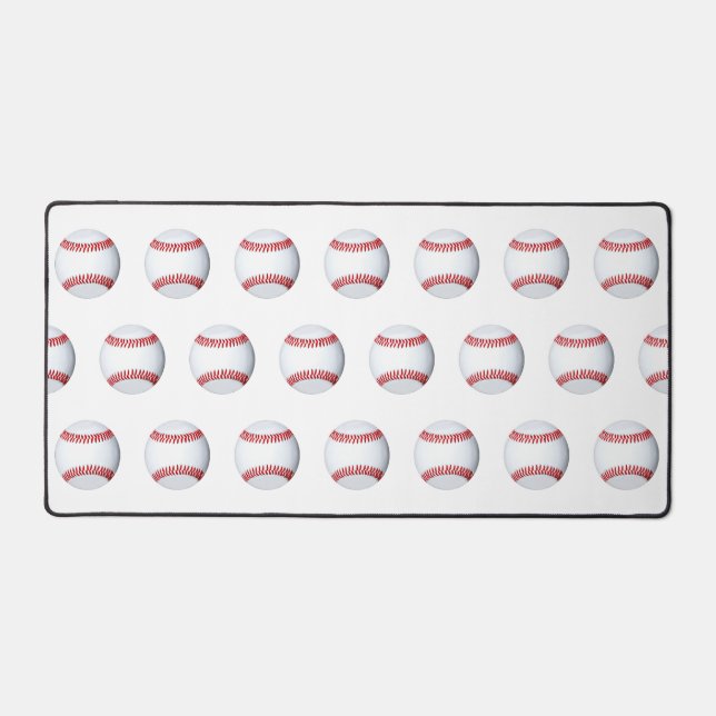 Baseball Pattern Sports Theme Desk Mat (Front)