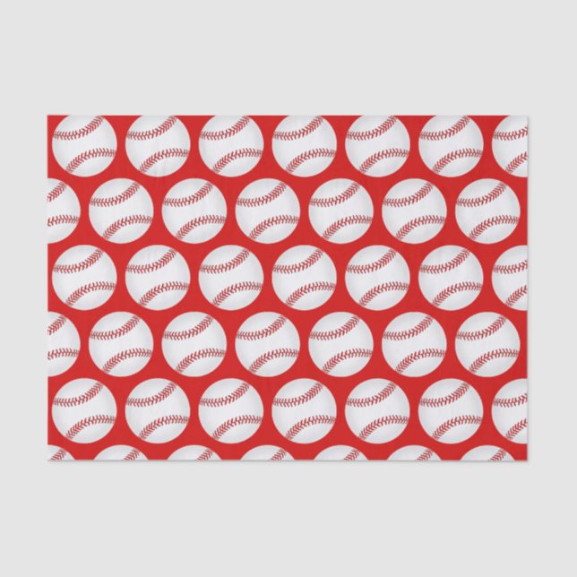 Baseball Pattern Tissue Paper (Front)