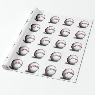Baseball Pattern Wrapping Paper