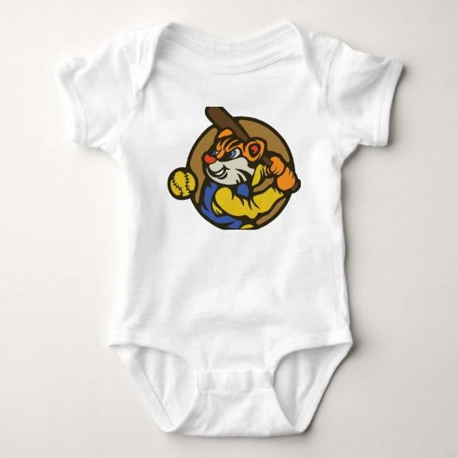 Baseball Payer Baby Bodysuit (Front)