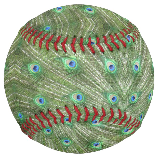 Baseball - Peacock Feathers Softball (Front)