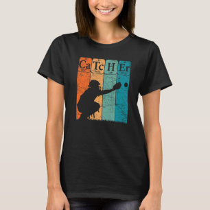 Baseball Periodic Table Elements Nerd Baseball Cat T-Shirt