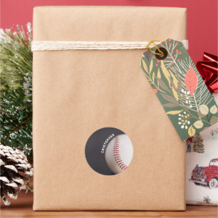 Baseball Personalised Classic Round Sticker
