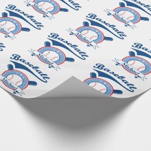 Baseball Personalised Gift Wrapping Paper