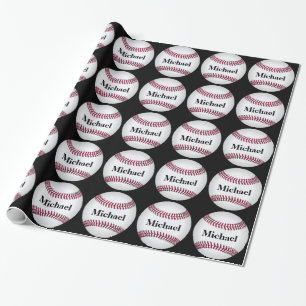 Baseball Personalised Gift Wrapping Paper