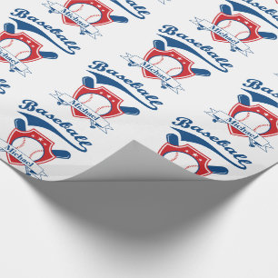 Baseball Personalised Gift Wrapping Paper