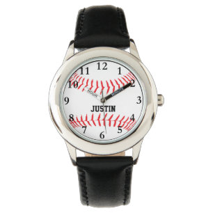 Baseball Personalised Name Boys Watch