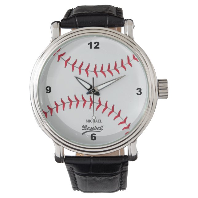 Baseball  Personalised Name Watch (Front)
